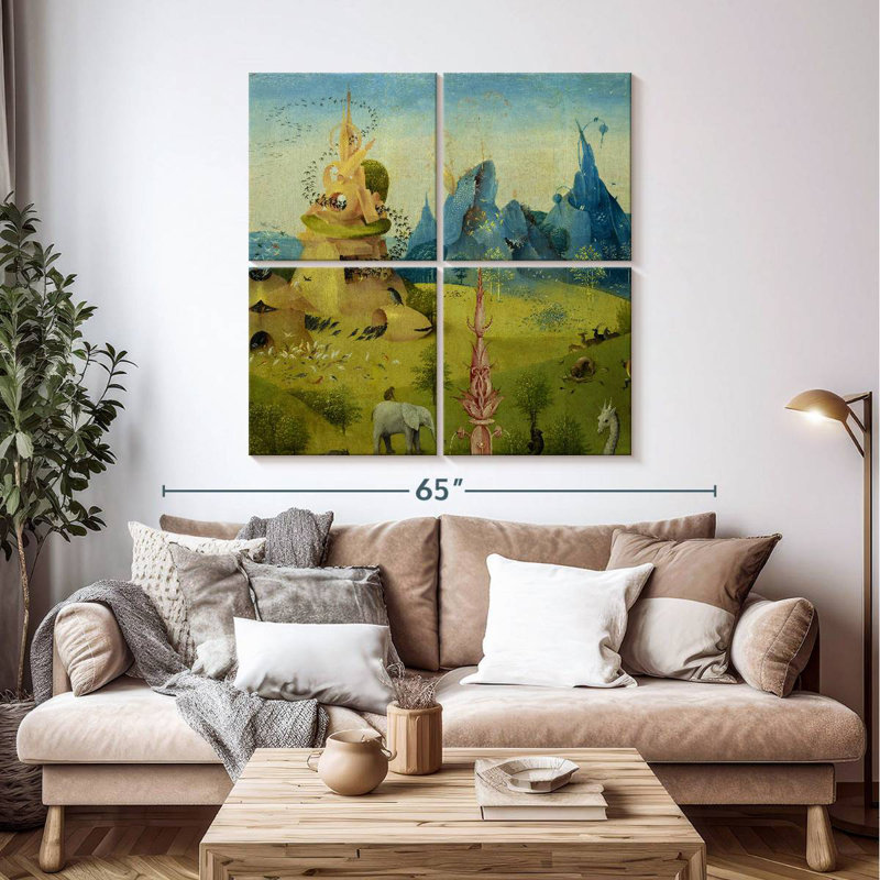 Kelan Le jardin des délices terrestres V, H 45 po x l 45 po