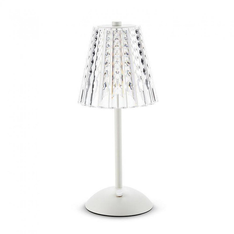 Lampe de table en acrylique Terie, Blanc