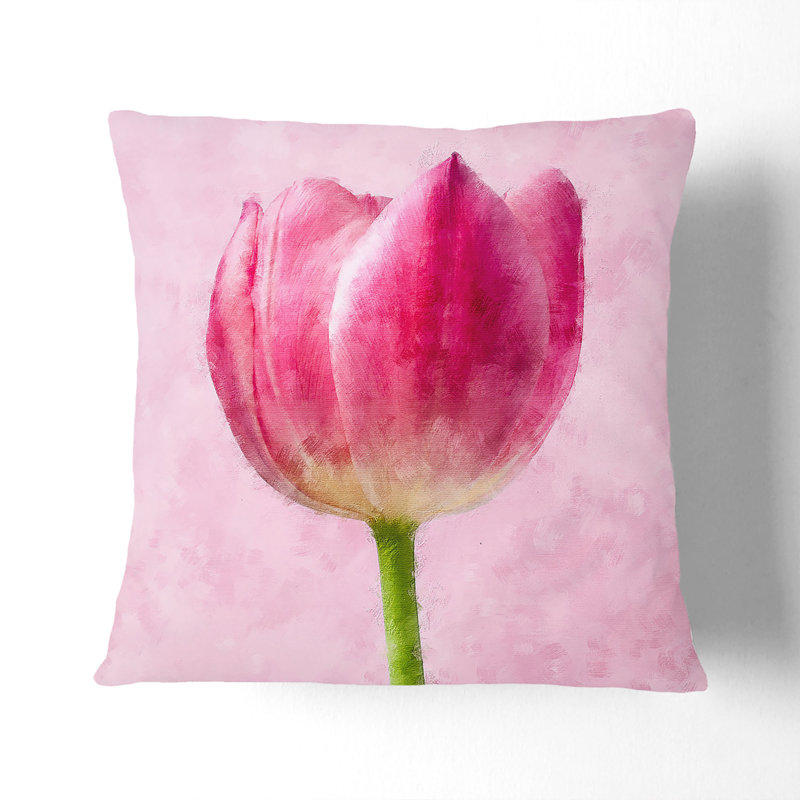 Floral Square Cushion, 55cm H x 55cm W x 20cm D
