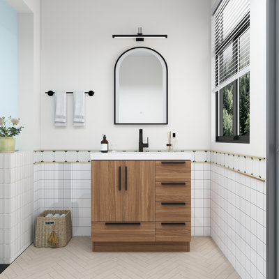 Carla Freestanding Bathroom Vanity with Right Side Drawers
