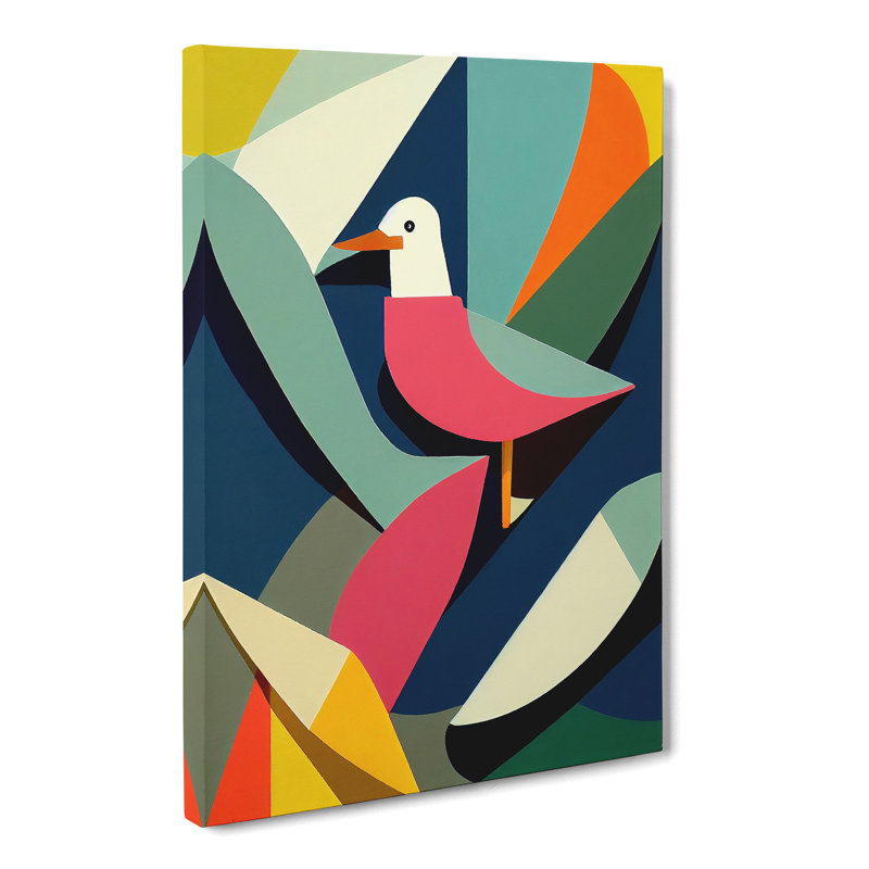 Seagull Abstract - Wrapped Canvas, 50cm H x 35cm W x 3cm D