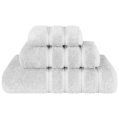 100% Cotton 3 Piece Turkish Bath Towel Set,  Super Soft and Absorbent Darcelle Collection