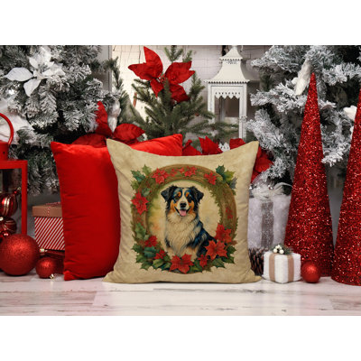 Christmas Flowers Frame Other/No Pattern Outdoor Throw Pillow