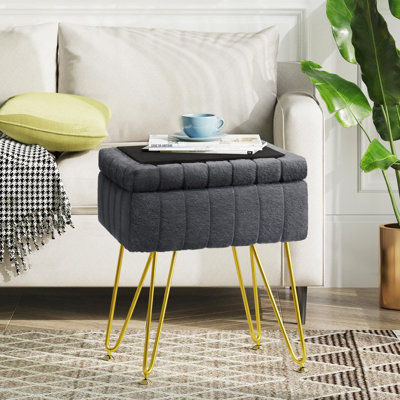 Elliahna Iron Accent Stool