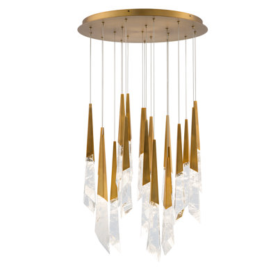 Solitude 21 Light Crystal LED Multi-Light Pendant