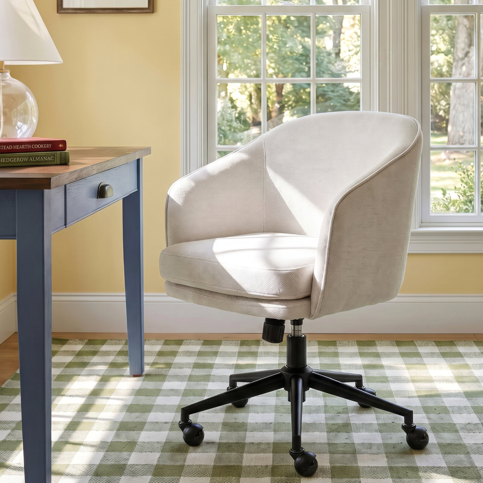 Toscani Office Chair, Beige Chenille