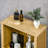 Bamboo Floor Cabinet Bathroom Floor Cabinet Living Room Organizer Tower With Multiple Shelves And Doors, Natural