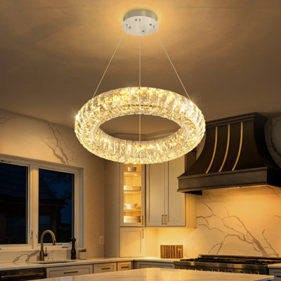 Modern Crystal Rings Chandeliers Light Fixtures