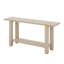Console moderne minimaliste, canapé d'entrée en bois massif avec détails en métal, tablette intégrée-119455333