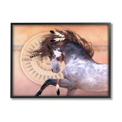 Az-055 - «Native Spirit Stallion» sur toile par Laurie Prindle