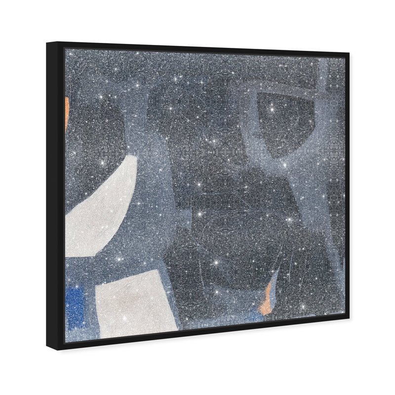 Obscured Voices I Canvas Abstract Print by Oliver Gal, Black Frame, 12 x 12, 21"H x 21"W, Black Frame