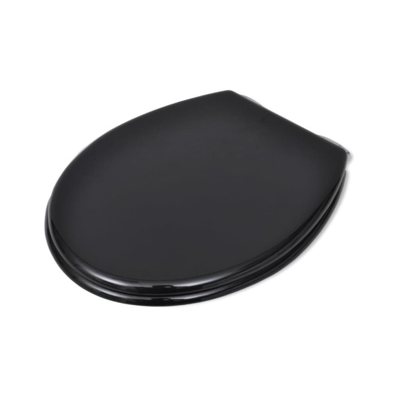Eliel Soft Close Round Standard Toilet Seat, Black