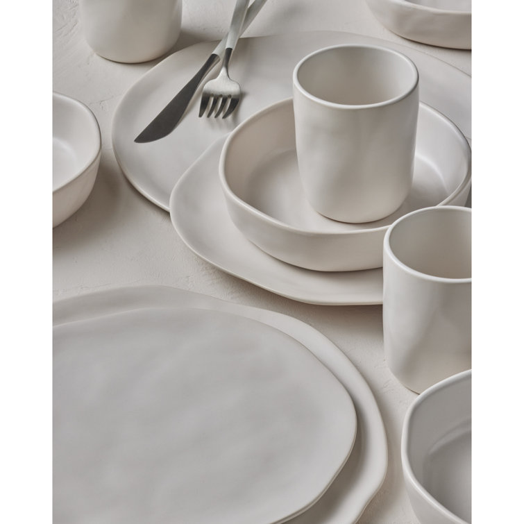 Stone by Mercer Project Hekonda Stoneware 16-Piece Dinnerware Set, Beige