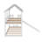 Twin Over Twin House Bunk Bed With Slide
