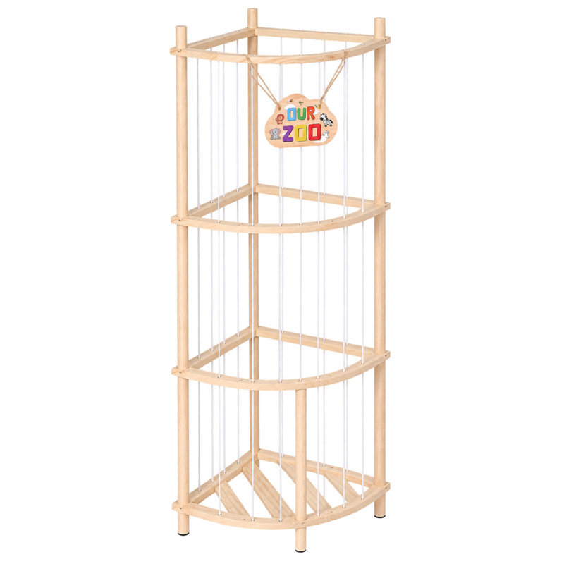 3-Tier Corner Stuffed Animal Storage for Children's Bedroom