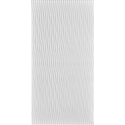 Sahara Vertical MirroFlex 4ft. x 8ft. PVC Glue up 3D Wall Panels - Gloss White (32 sq.ft./sheet)
