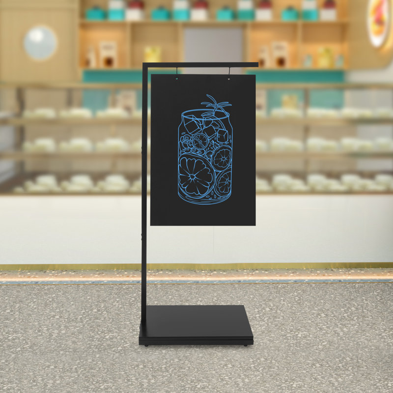 Portable Double-Sided  Floor-Standing Chalkboard Sign With Base