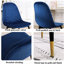 Ensemble de salle à manger 5 places - Table ronde bleue avec 4 chaises confortables bleues, mobilier de salle à manger contemporain
