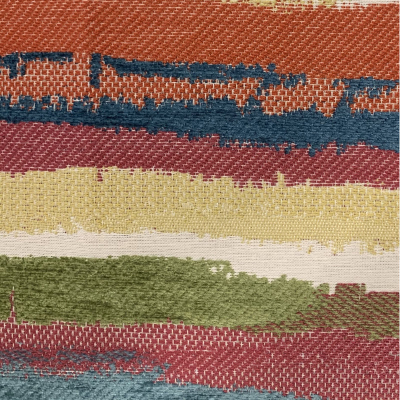 Cuba Striped Outdoor Reversible Throw Pillow, 20" x 20"