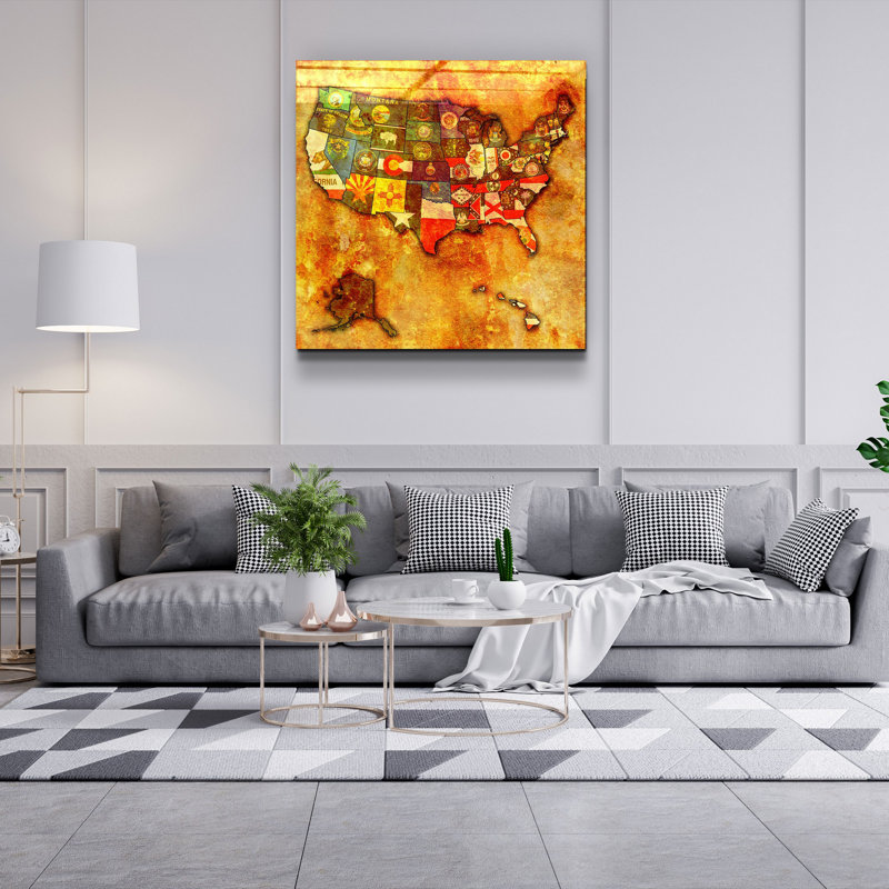 Stunning Decorative Tempered Glass Painting, 19.7 x 19.7 Inches | 100% Tempered Glass, Thickness: 0.16 Inches | UV Printing for Vibrant Colors | Perfect for Home Décor, Living Room or Office Wall Art
