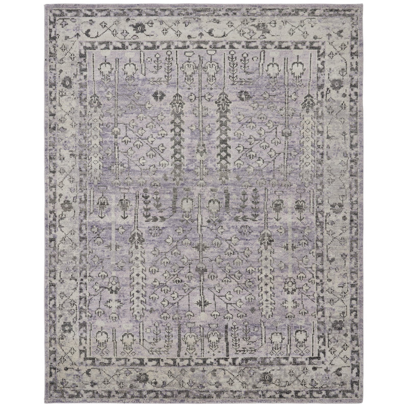 Jaecee Hand Knotted Wool Oriental Area Rug, Rectangle 3' x 5'