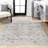 Shaii Global Medallion Low-Pile Machine-Washable Light Gray/Brown Rug-160203882