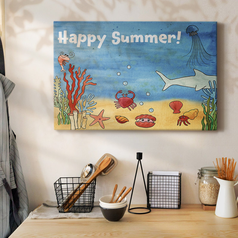 Mignonnes créatures marines, toile tendue I-Gallery, H 12 po x l 18 po
