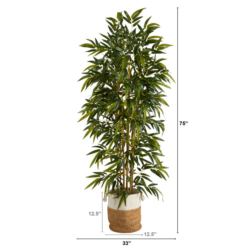 Bambou artificiel 75 po en pot