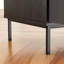 Support pour tourne-disque avec plateau rabattable - armoire de rangement en vinyle en bois avec multiprise à 2 prises, tiroirs et casiers anti-poussière, console média