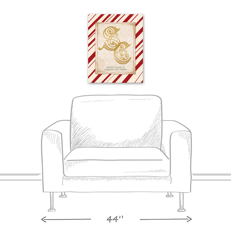 « bonbon canne santa père noël », impression sur toile