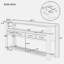 61.52'' Modern Console Table with 4 Drawers and Open Shelves-1122127467