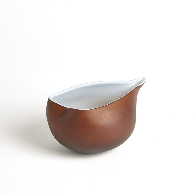 Frosted Bowl w/Casing, 5.5" H x 11" W x 7" D, Blue/Amber