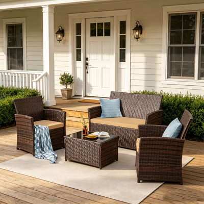 4 - Person Patio Conversation Set With Cushions