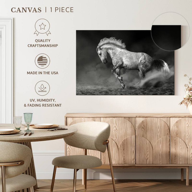 Cheval andalou Brampt, H 32 po x l 48 po