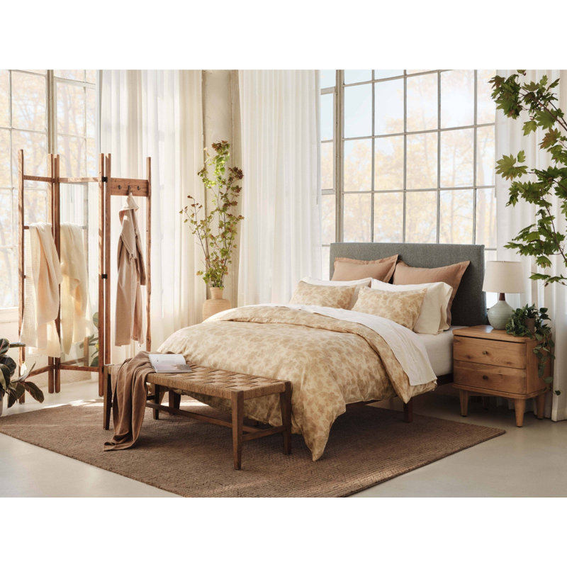 Housse de couette Camellia, Housse de couette pour très grand lit, Ambre