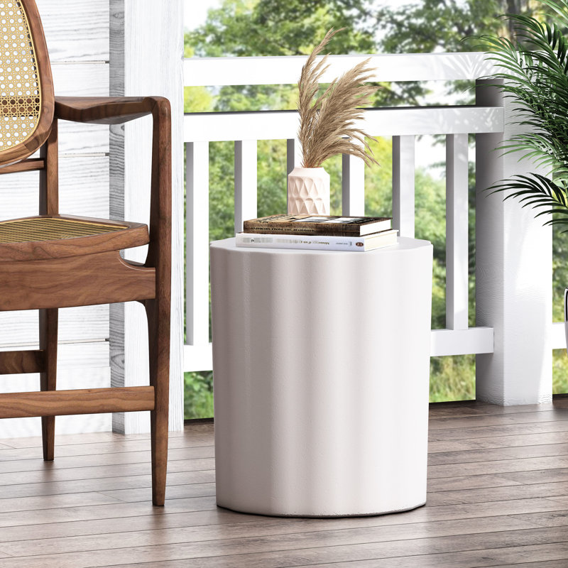 Outdoor Lightweight Concrete Side Table