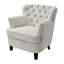Upholstered Linen Accent Chair