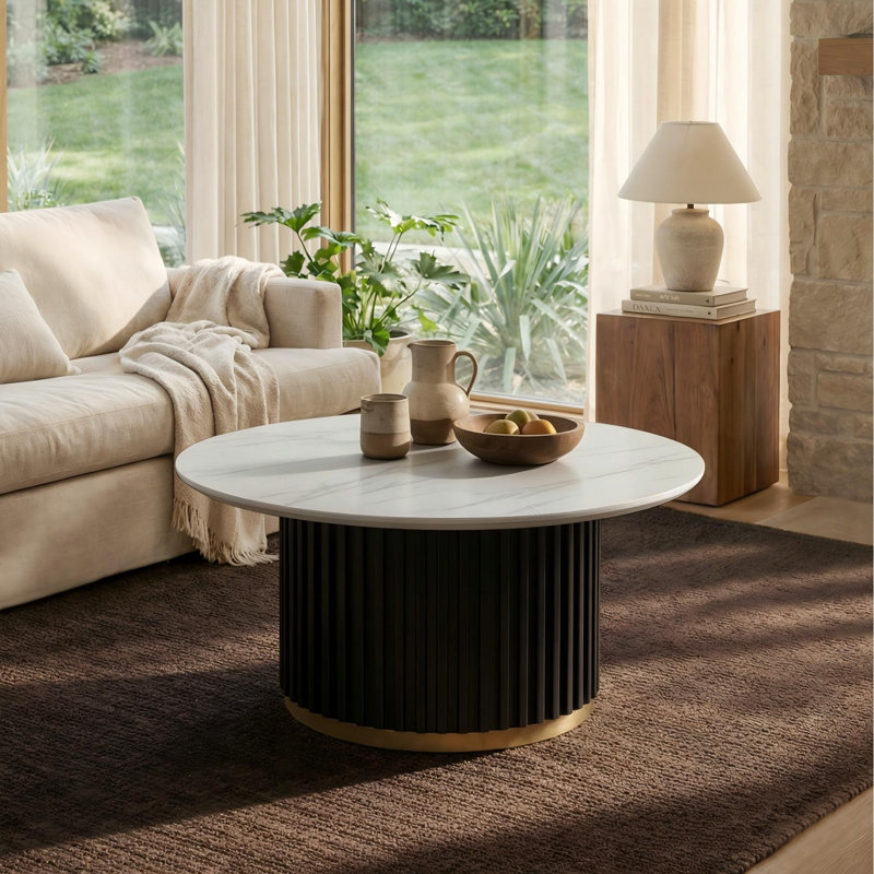 Table basse Modern, Marbre blanc