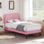 Upgraded Velvet Upholstered Platform Bed with Adjustable Headboard, Reinforced & Quiet Design, No Box Spring Needed, Sturdy Wood Slat Support, Easy Assembly-623717986-618794008