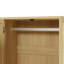 Solid Wood and Metal Wardrobe