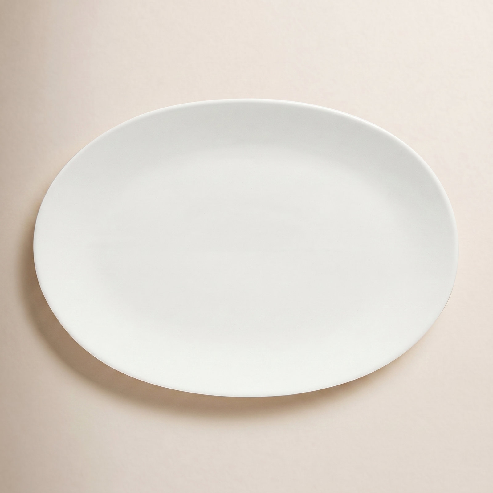 over&back Coupe Oval Platter, White