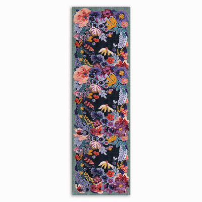 Pastel Softina Multicolor Floral Cotton Chenille Area Rug