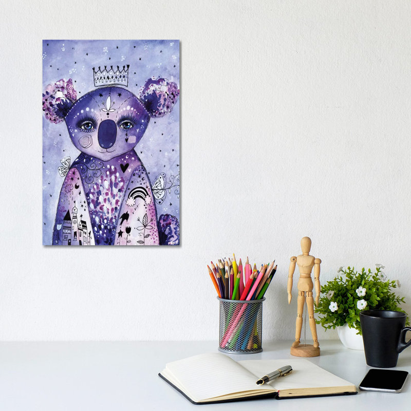 Quirky Koala by Tamara Laporte - Painting on Canvas, 30.48cm H x 20.32cm W x 1.91cm D, Wrapped Canvas