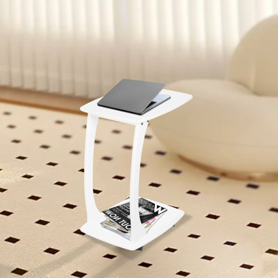 C-Shaped Side Table With Wheels 18.11(W)*13.78(D)*24.8(H)INCH