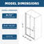 34"-35 3/8" Adjustment,Universal Pivot Shower Door-111809580