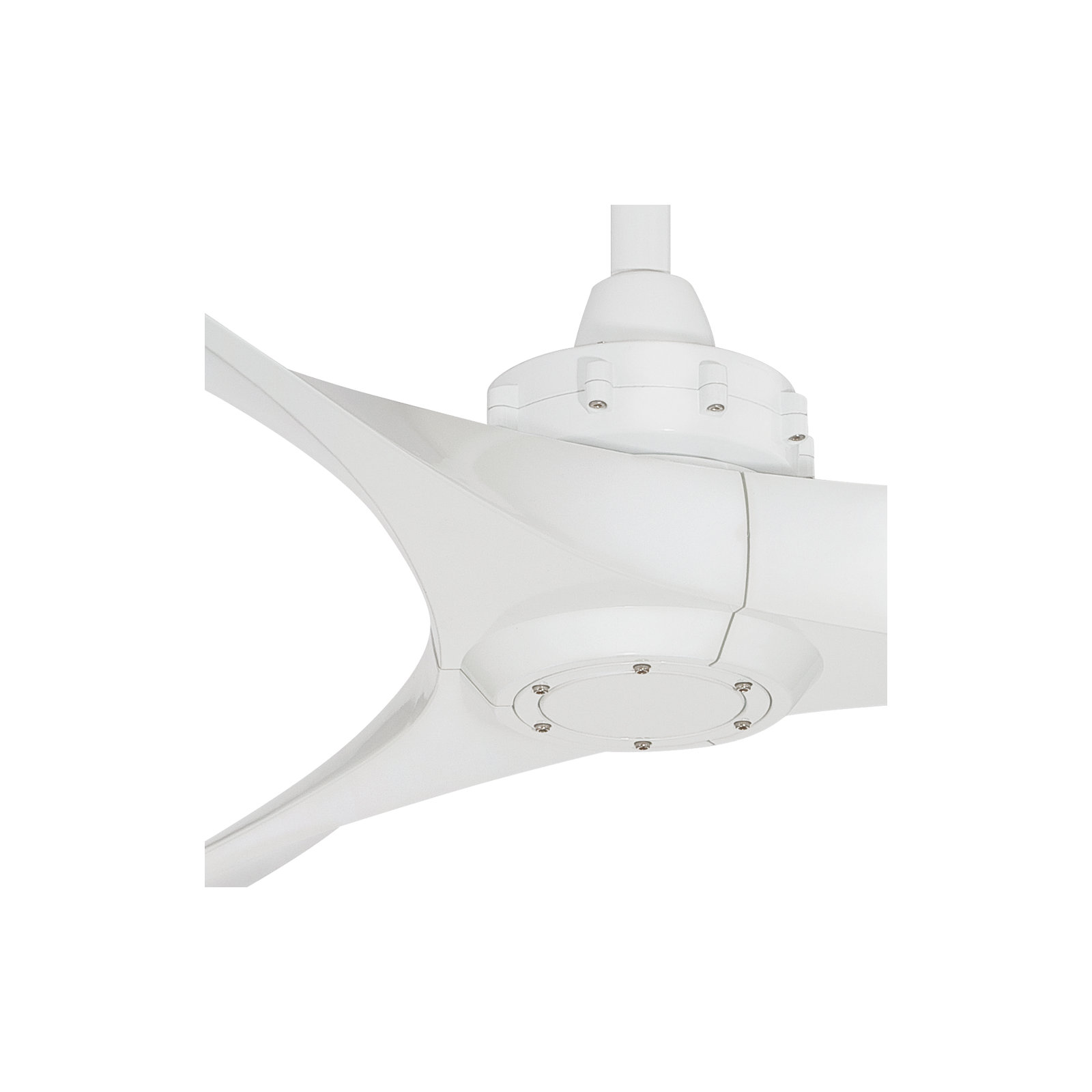 60" 3 - Blade Propeller Ceiling Fan with Remote Control, White