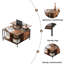 Table basse à plateau relevable avec rangement Farmhouse