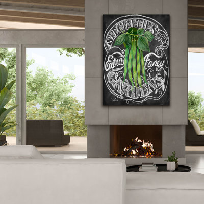 'Chalkboard Green Beans' by Art Licensing Studio Canvas Wall Art