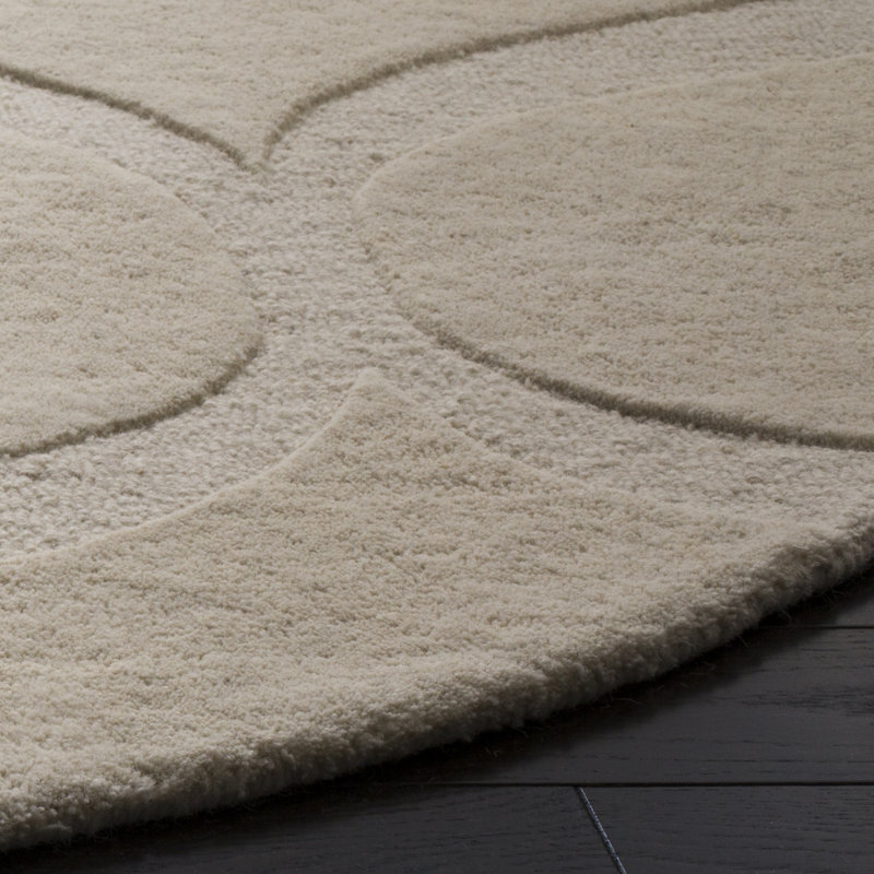 Cambridge Hand Tufted Wool Geometric Rug, Round 6'