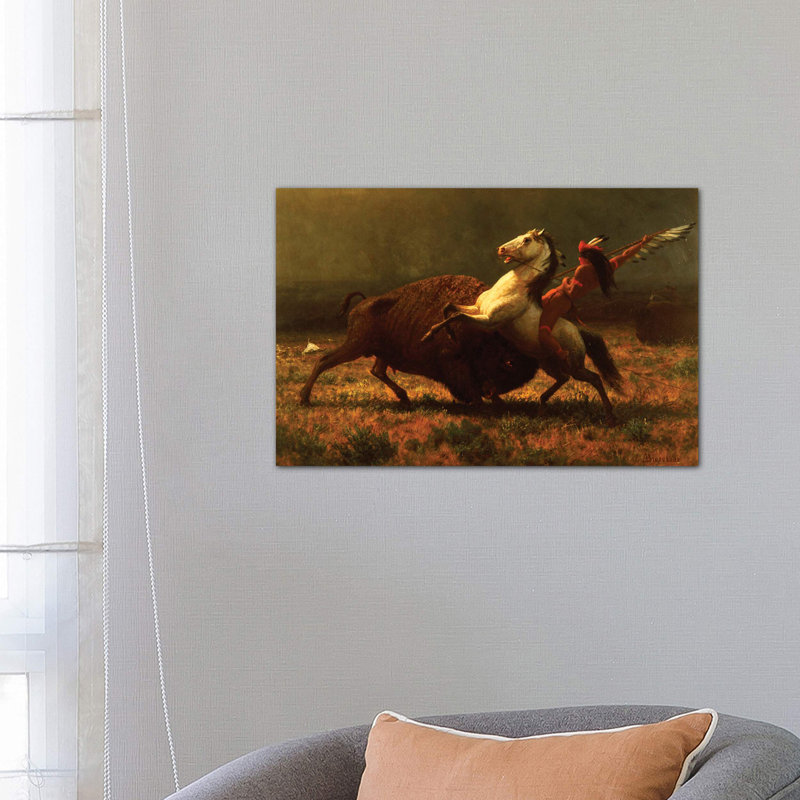 The Last Of The Buffalo, C.1888 by Albert Bierstadt - Wrapped Canvas Painting, 66.04 cm H x 45.72 cm W x 3.175 cm D